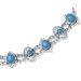 7.5" Silvertone Enamel Bracelet