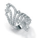 Sterling Silver Cubic Zirconia Crossover Ring