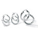 3 Pairs Silver Hoop Set