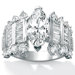 Cubic Zirconia Silver Marquise Ring