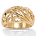 18K / Sterling Silver Gold Dome Ring