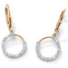 18K Sterling Silver Diamond Accent Hoop Earrings