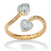 18k Sterling Silver Diamond Accent Heart Ring