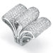 Cubic Zirconia Ribbon Rings (Set of 3)