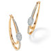Cubic Zirconia Oval Hoop Earrings