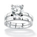 Round Cubic Zirconia Solitaire Ring Set