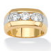 Men's Triple Cubic Zirconia Ring