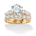 10k Gold Round 2-Piece Cubic Zirconia Bridal Set Ring