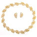 Goldtone Leaf Style Jewelry Set