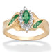 Emerald and Diamond Accent Ring