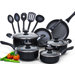 15 Piece Soft Handle Nonstick Cookware Set