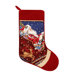 Santa with Sleigh Needlepoint Stocking