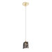 1 Light Round Canopy Etched Zebra Ellipse Pendant