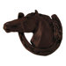 Curiosities Horse in Horseshoe Cabinet Knob in Distressed Rust with Black