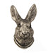 Curiosities Hare Head Knob in Distressed Pewter Matte
