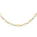 14K Two-Tone Fancy Mirror Bead Necklace - 18 Inch- Lobster Claw