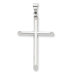 14k White Gold Hollow Cross Pendant