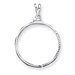 Ster. Silver 30.5 x 2.1mm$0.50 Diam-Cut Coin Bezel Pendant