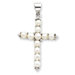 Sterling Silver Cultured Pearl Cross Pendant