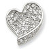 Sterling Silver CZ Heart Pendant