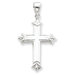 Sterling Silver Fleur-de-lis Cross Pendant