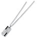 Sterling Silver Onyx and Diamond PendantNecklace
