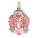 Sterling Silver Pink CZ Heart Pendant
