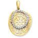 Sterling Silver Vermeil Round CZ Pendant