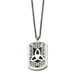 Stainless Steel Trinity Symbol and Fancy Reversable Dog Tag Necklace - 22 Inch