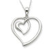 Sterling Silver Follow Your Heart 18inch Necklace
