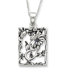 Sterling Silver Antiqued Thank You For Your Kindness 18inch Necklace