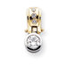 14k Two-tone Diamond Slide