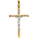14k Two-Tone Crucifix Pendant33x21mm