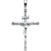 14k White Gold Crucifix Pendant