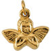 14k Yellow Gold Baby Angel Pendant
