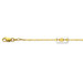 14K Necklace - Diamond-Cut 1X1 Bead 1.5mm