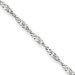 14K White Gold Spring Ring Singapore Chain Bracelet