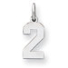 Sterling Silver Polished Numeric Charm