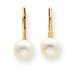 14k 6.5-7mm Cultured Pearl Leverback Earrings