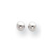 14k White Gold Polished Ball Post Earrings