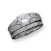 2-Piece Sterling Silver Cubic Zirconia Wedding Ring Set