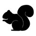 Silhouette - Squirrel Stretched Wall Art