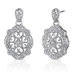 Vintage Desire: Sterling Silver Antique Style Drop Earrings with Cubic Zirconia