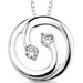 Dazzling Duo: Sterling Silver Bridal Style Eternity Circle with Cubic Zirconia