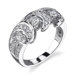 Waves of Glamour Sterling Silver Designer Inspired Size 7 Eternity Ring with Cubic Zirconia