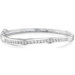 Everlastingly Beautiful Sterling Silver Channel-Set Cubic Zirconia Hinged Bangle Bracelet