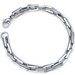 Smooth Style Mens Stainless Steel Double Rectangular Link Bracelet