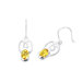 Oval Cut Citrine Dangling Earrings Sterling Silver