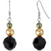Black Orchid s and Pearls Cascade Drop Earrings in Sterling Silver with Swarovski Elements