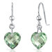 Extraordinary 6.50 carats Heart Shape Genuine Gemstone earrings in Sterling Silver